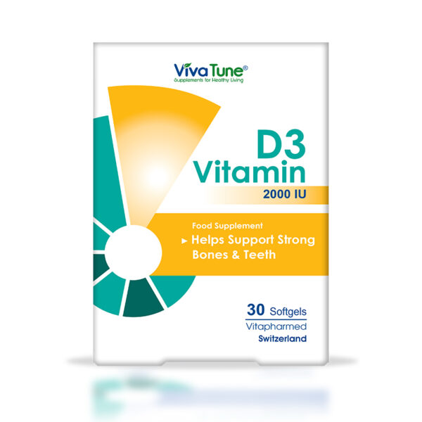 کپسول نرم ویتامین د3 ویواتیون 2000 ویواتیون