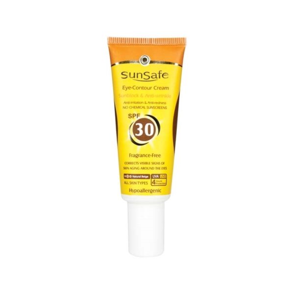 کرم ضد آفتاب دور چشم رنگ بژ طبیعی اس پی اف 30 سان سیف