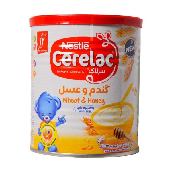 سرلاک گندم و عسل به همراه شیر نستله