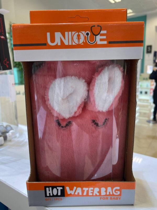 کیسه آبگرم کودک روکشدار صورتی یونیک