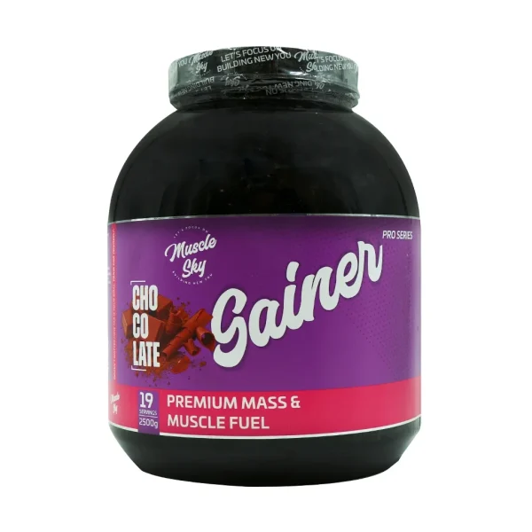 muscle-sky-gainer-chocolate-2500g پودر گینر ماسل اسکای با طعم شکلات 2500 گرم - تصویر 1